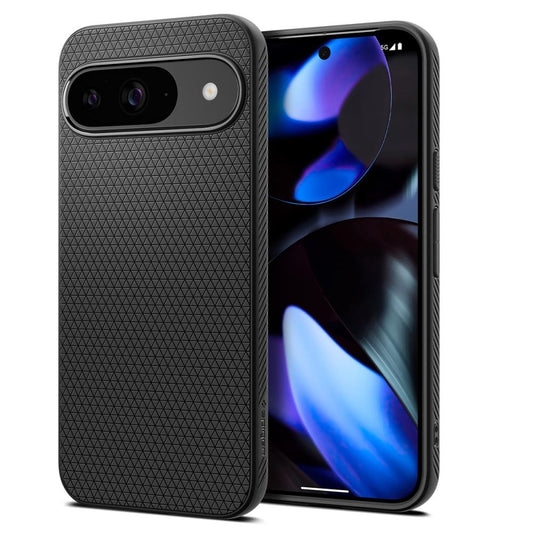 Gehäuse für Google Pixel 9/9 Pro, Spigen, Liquid Air Matte, Schwarz ACS07682 