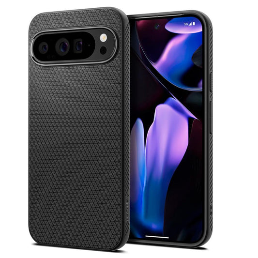 Case for Google Pixel 9 Pro XL, Spigen, Liquid Air Matte, Black ACS07716