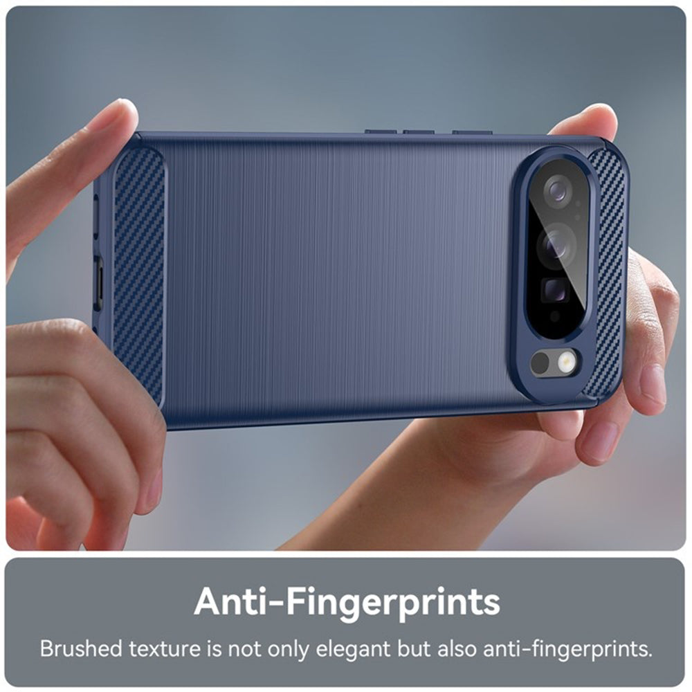 Hülle für Google Pixel 10 Pro XL, Techsuit, Carbon, Blau