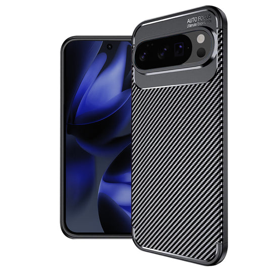 Hülle für Google Pixel 10 Pro XL, Techsuit, CarbonFiber, Schwarz