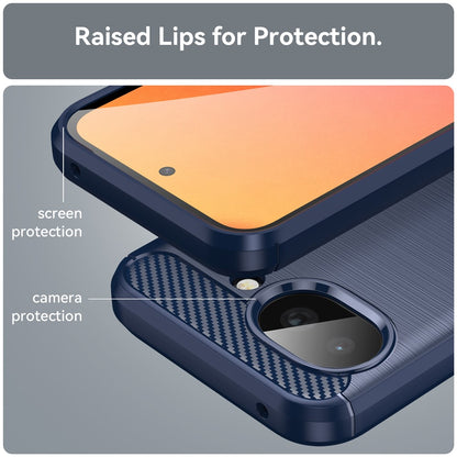 Hülle für Google Pixel 10a, Techsuit, Carbon, Blau
