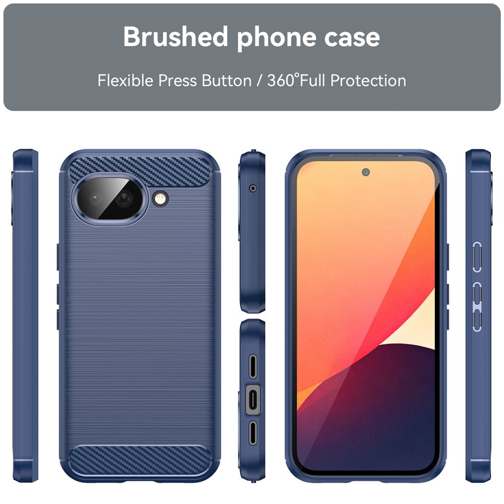 Hülle für Google Pixel 10a, Techsuit, Carbon, Blau