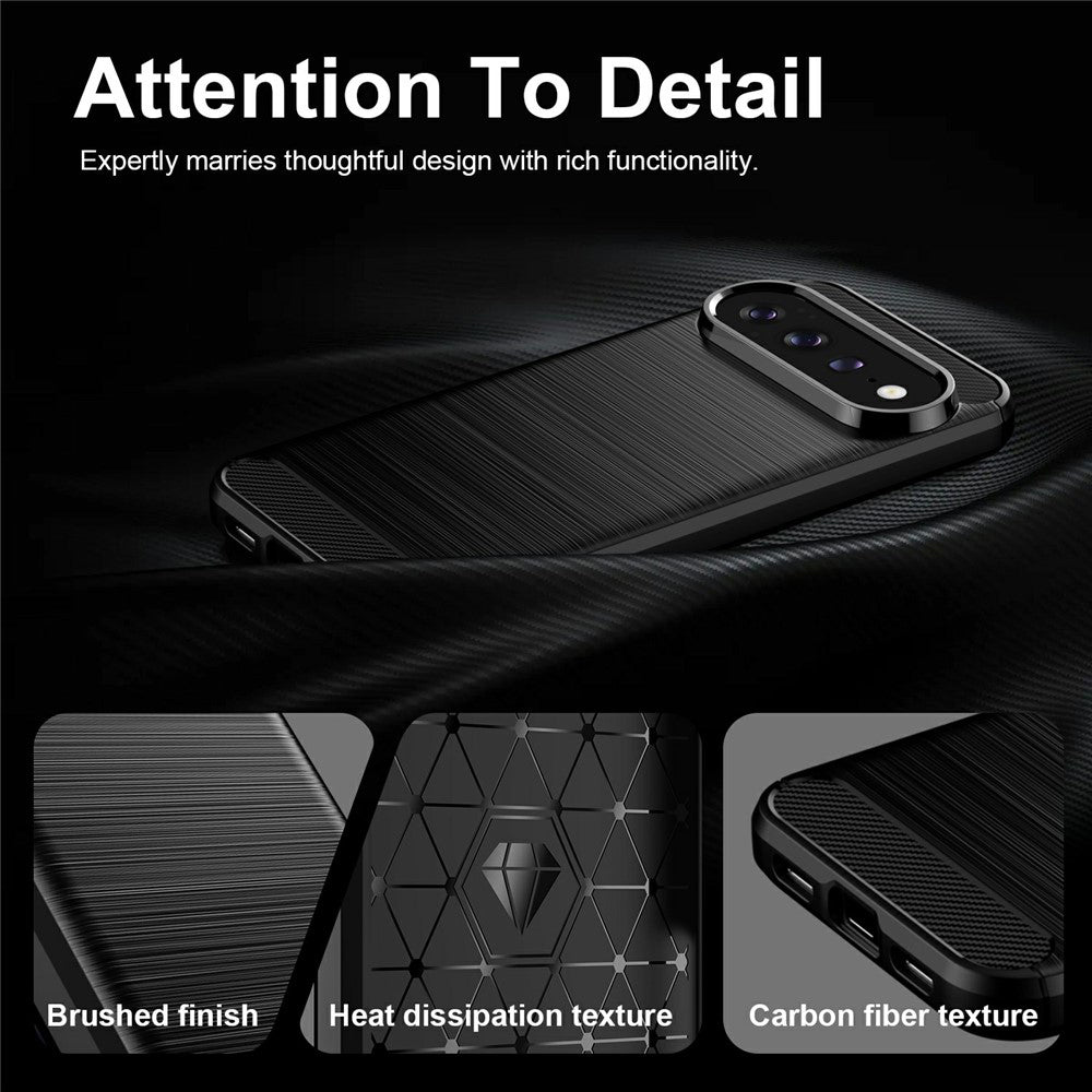 Hülle für Google Pixel 11 Pro / 11, Techsuit, Carbon, Schwarz