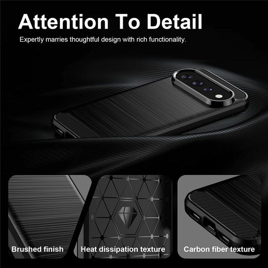 Hülle für Google Pixel 11 Pro / 11, Techsuit, Carbon, Schwarz