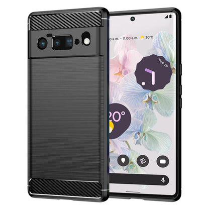 Hülle für Google Pixel 6 Pro, Techsuit, Carbon, Schwarz