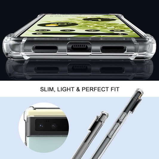 Hülle für Google Pixel 6 Pro, Techsuit, stoßfest klar, transparent