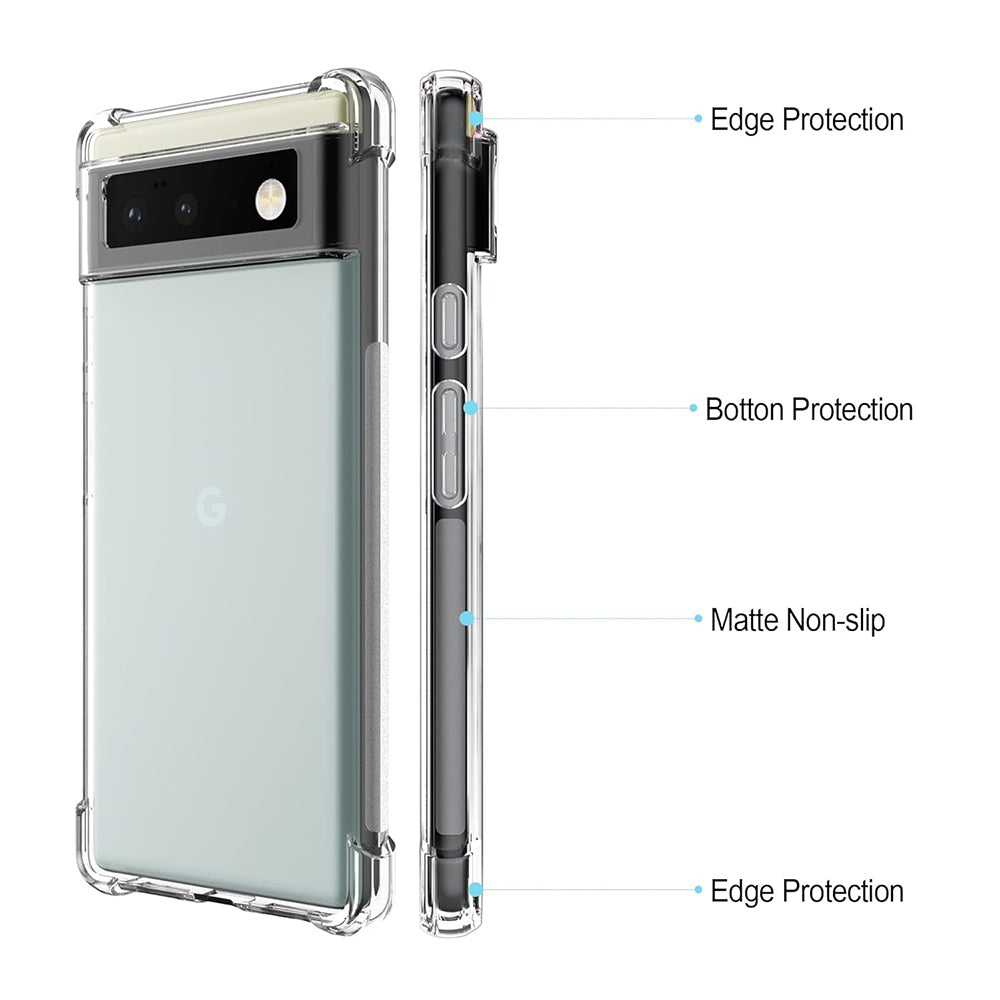 Hülle für Google Pixel 6 Pro, Techsuit, stoßfest klar, transparent