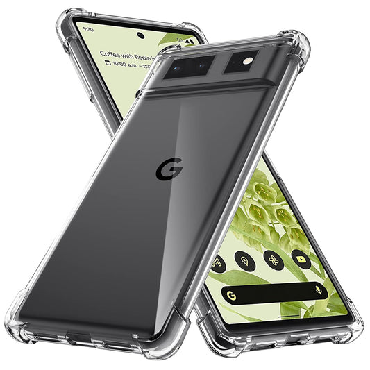 Hülle für Google Pixel 6, Techsuit, stoßfest klar, transparent