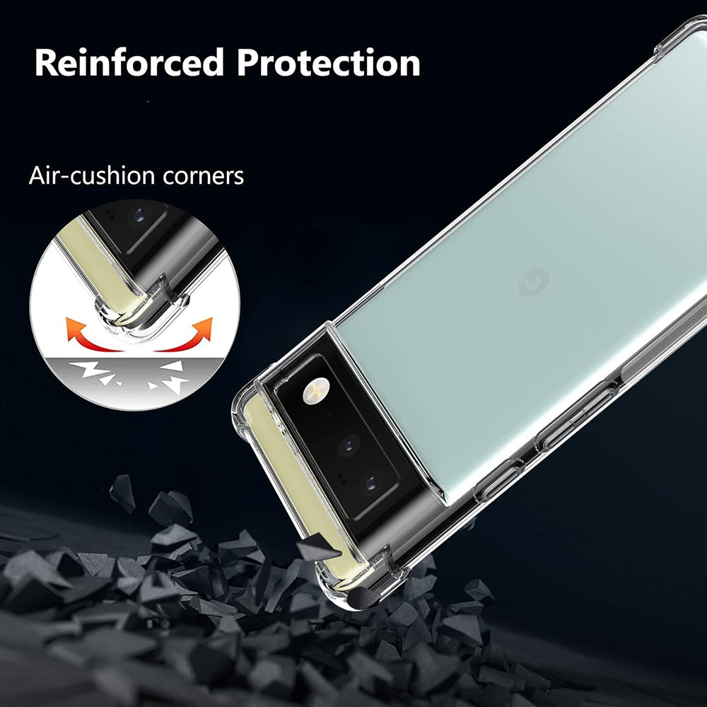 Case for Google Pixel 6, Techsuit, Shockproof Clear, Transparent