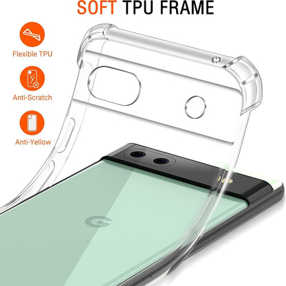 Hülle für Google Pixel 6a, Techsuit, stoßfest klar, transparent