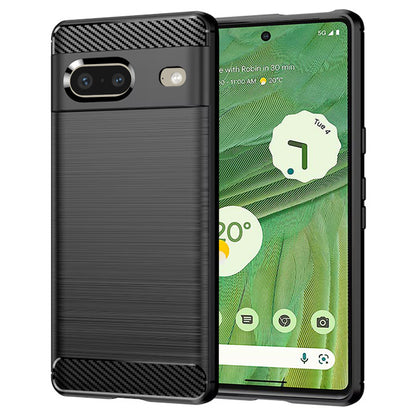 Hülle für Google Pixel 7, Techsuit, Carbon, Schwarz