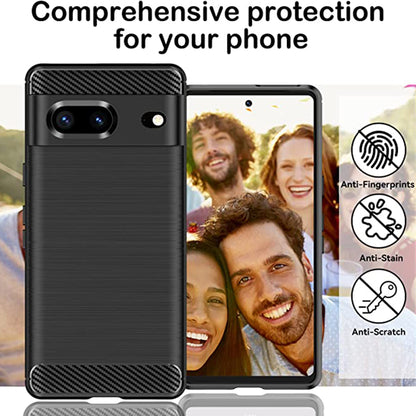 Hülle für Google Pixel 7, Techsuit, Carbon, Schwarz