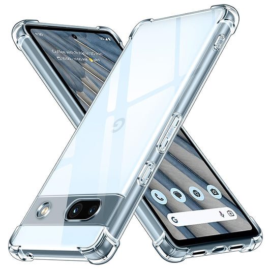 Hülle für Google Pixel 7a, Techsuit, stoßfest klar, transparent