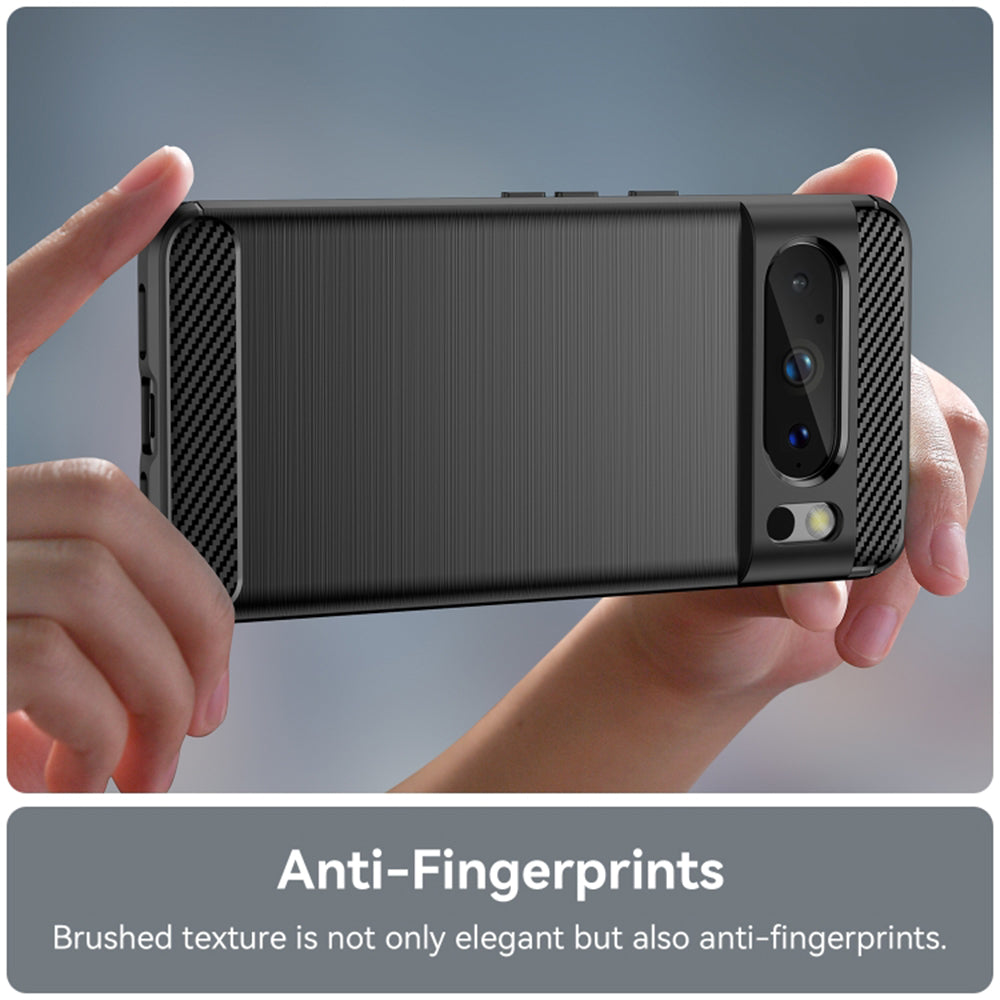 Hülle für Google Pixel 8 Pro, Techsuit, Carbon, Schwarz