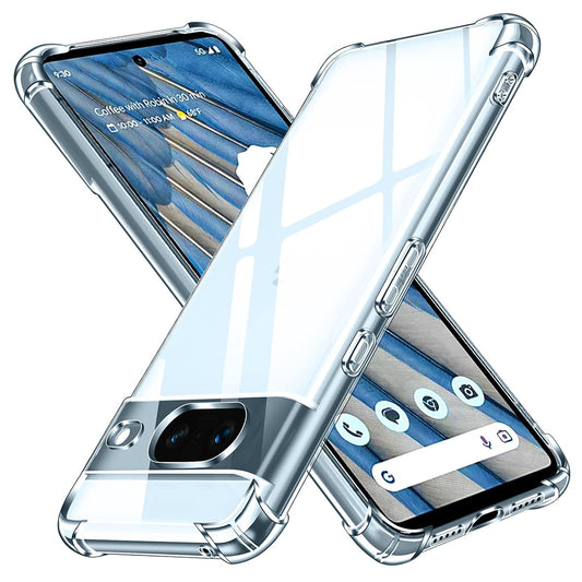 Hülle für Google Pixel 8a, Techsuit, stoßfest klar, transparent