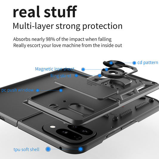 Hülle für Google Pixel 9 Pro Fold, Techsuit, CamShield, Blau