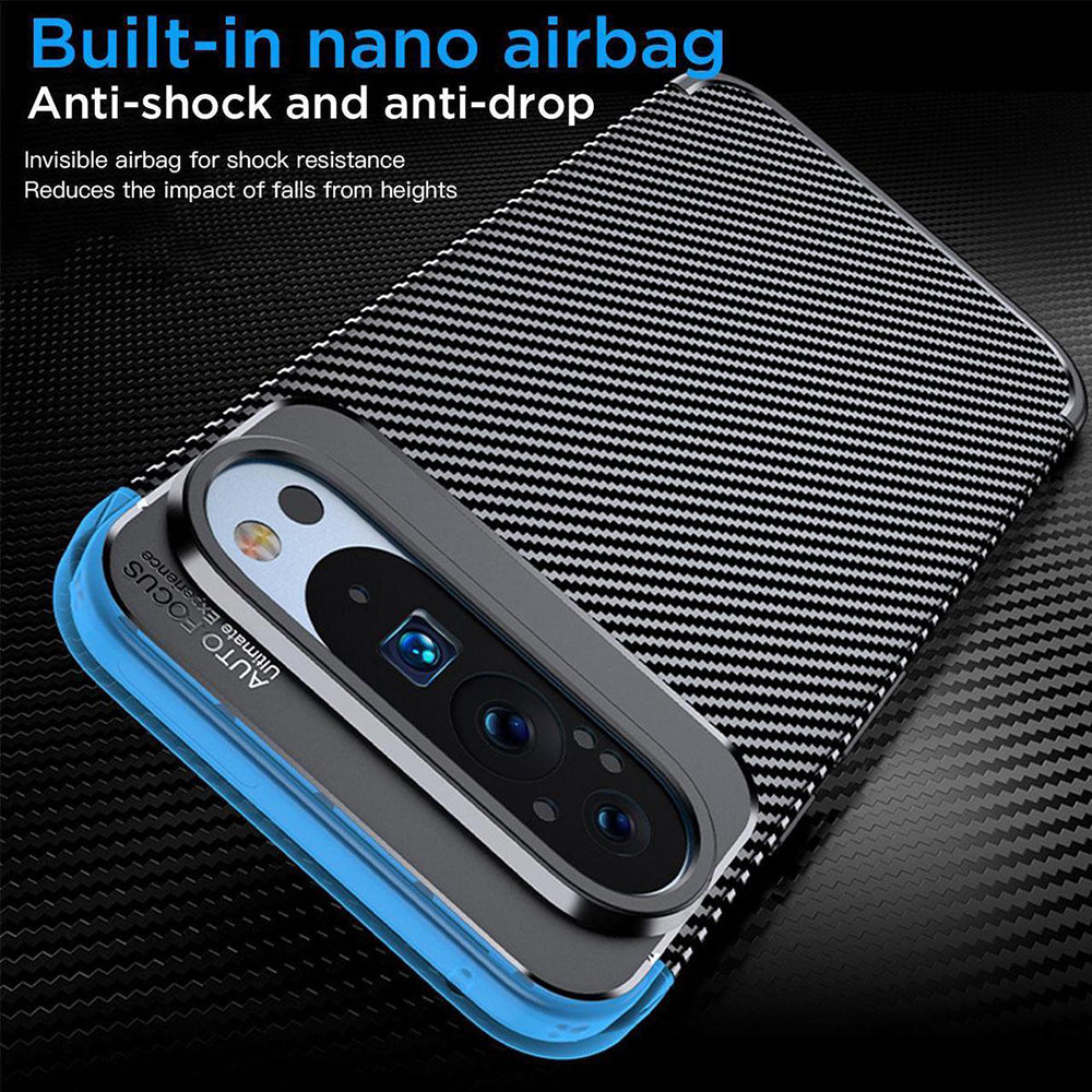 Hülle für Google Pixel 9 Pro, Techsuit, CarbonFiber, Schwarz