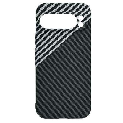 Hülle für Google Pixel 9 Pro, Techsuit, Carbonite FiberShell, Schwarz Grau