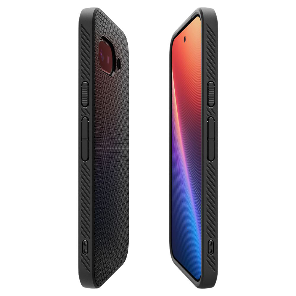 Hülle für Google Pixel 9a, Spigen, Liquid Air, Mattschwarz ACS09039