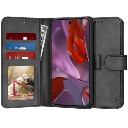 Hülle für Google Pixel 9a, Techsuit, Diary Book, Schwarz