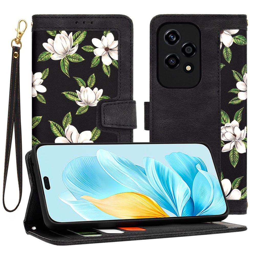 Hülle für Honor 200 Lite, Techsuit, FlipCraft, Schwarz