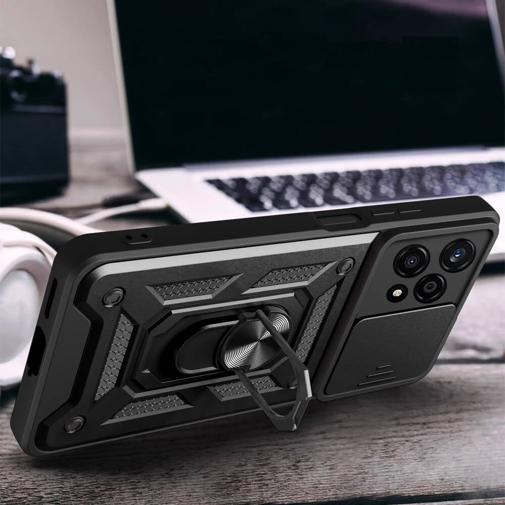 Hülle für Honor 200 Pro, Techsuit, CamShield, Schwarz
