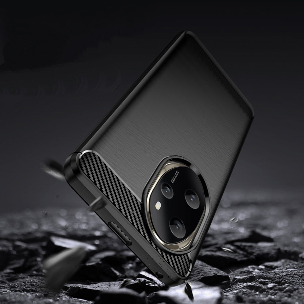 Hülle für Honor 200, Techsuit, Carbon, Schwarz