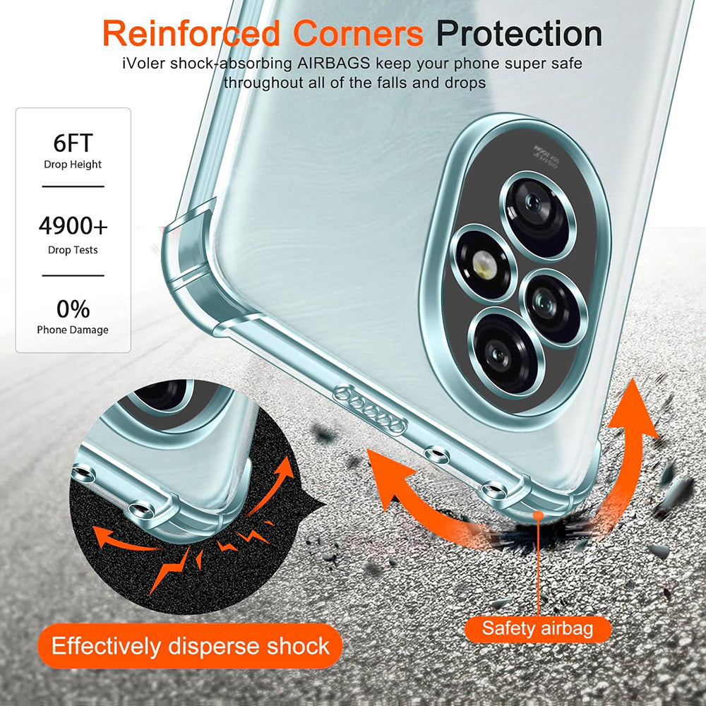 Case for Honor 200, Techsuit, Shockproof Clear, Transparent