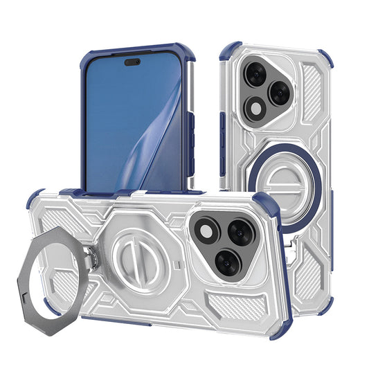 Hülle für Honor 400 Lite, Techsuit, Carbon Shield Pro, Blau