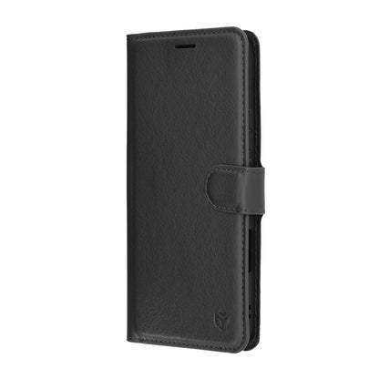 Hülle für Honor 400 Lite, Techsuit, Leder-Folio, Schwarz