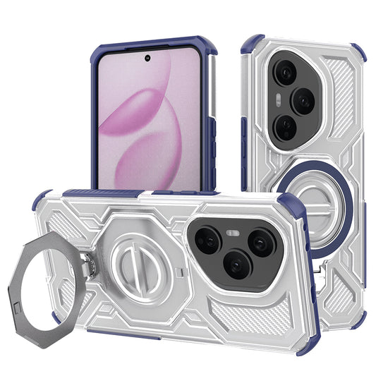Hülle für Honor 400 Pro, Techsuit, Carbon Shield Pro, Blau