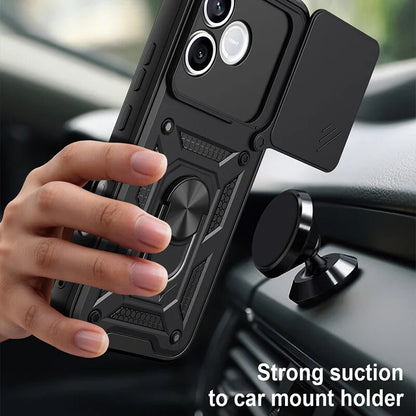 Hülle für Honor 600 Lite, OEM, CamShield, Schwarz
