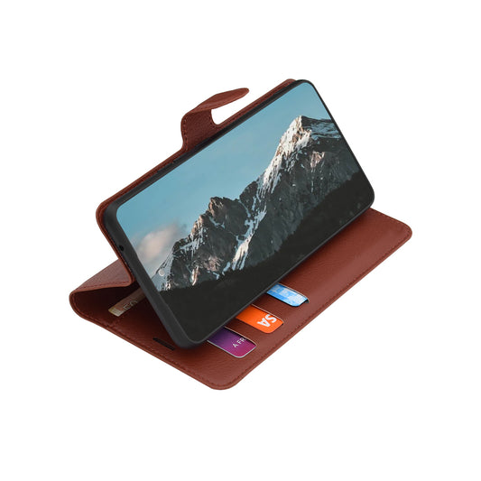 Hülle für Honor 600 Pro / 600, Techsuit, Leder-Folio, Braun