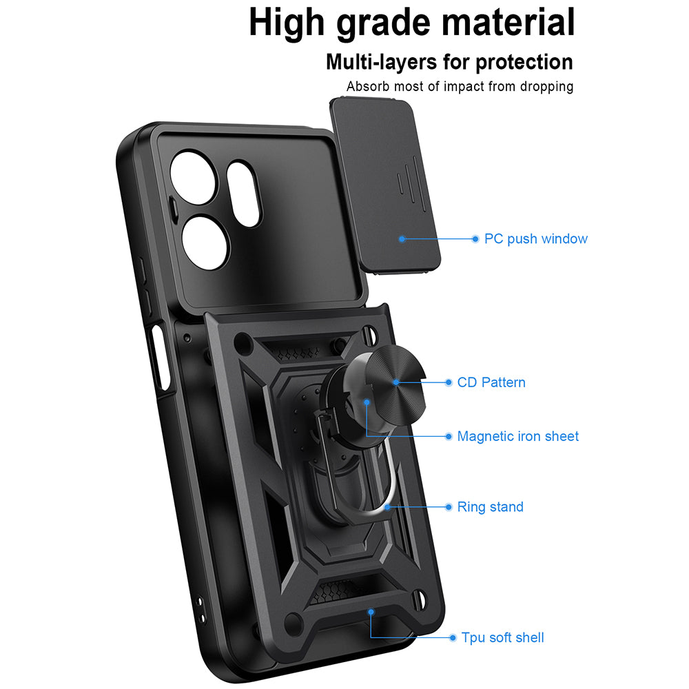Case for Honor 600 Smart, Techsuit, CamShield, Green