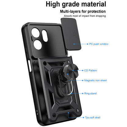 Case for Honor 600 Smart, Techsuit, CamShield, Green