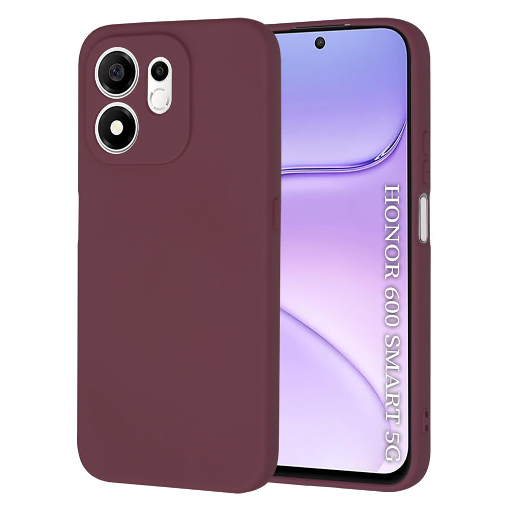 Hülle für Honor 600 Smart, Techsuit, SoftFlex, Weinrot