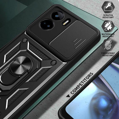 Hülle für Honor 90 Lite, Techsuit, CamShield, Schwarz