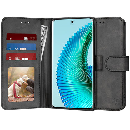 Hülle für Honor Magic6 Lite, Techsuit, Diary Book, Schwarz