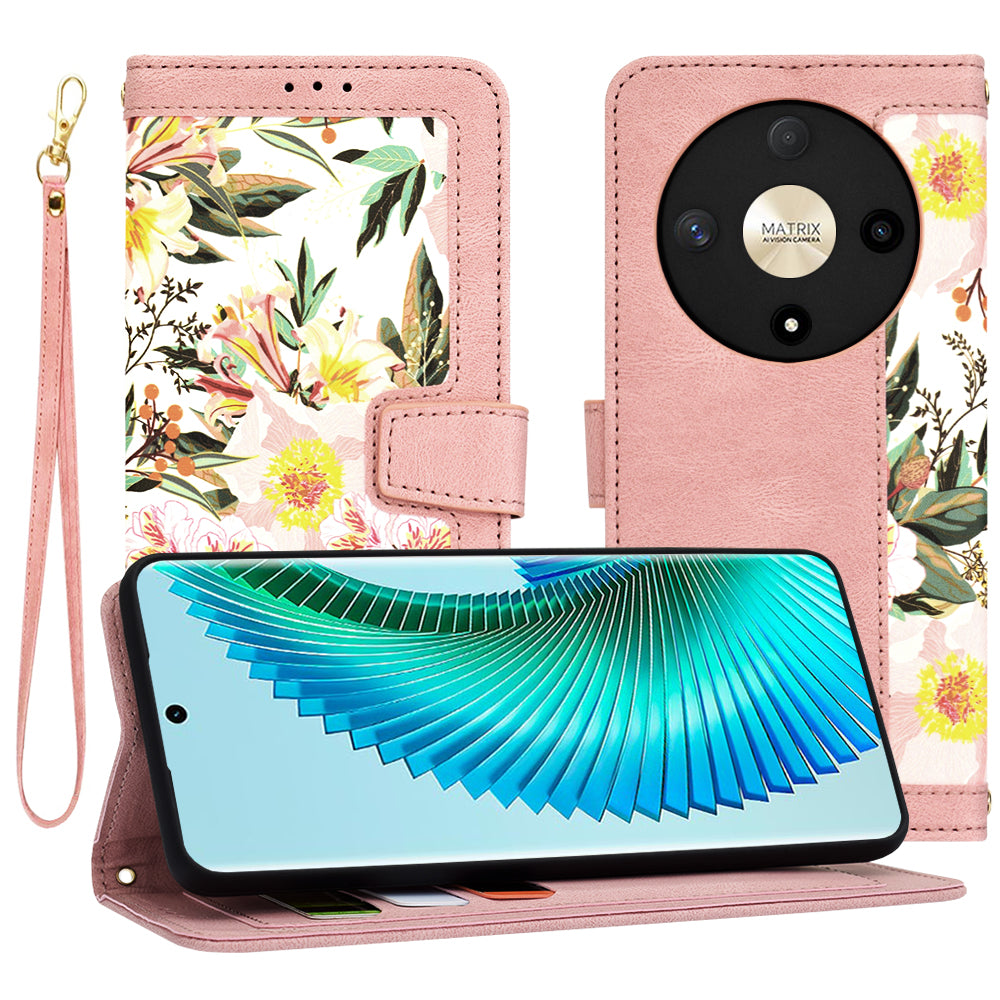 Hülle für Honor Magic6 Lite, Techsuit, FlipCraft, Rosa