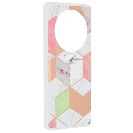 Hülle für Honor Magic6 Lite, Techsuit, Marble, Lila