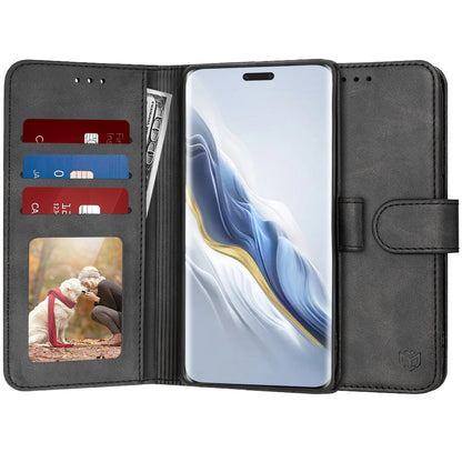 Hülle für Honor Magic6 Pro, Techsuit, Diary Book, Schwarz