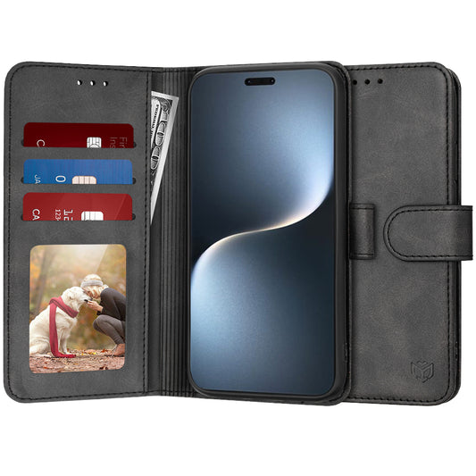Hülle für Honor Magic7 Pro, Techsuit, Diary Book, Schwarz