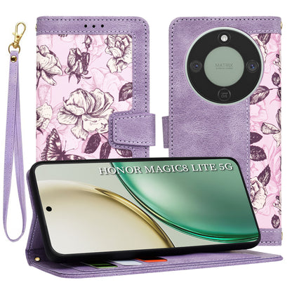 Case for Honor Magic8 Lite, Techsuit, FlipCraft, Purple