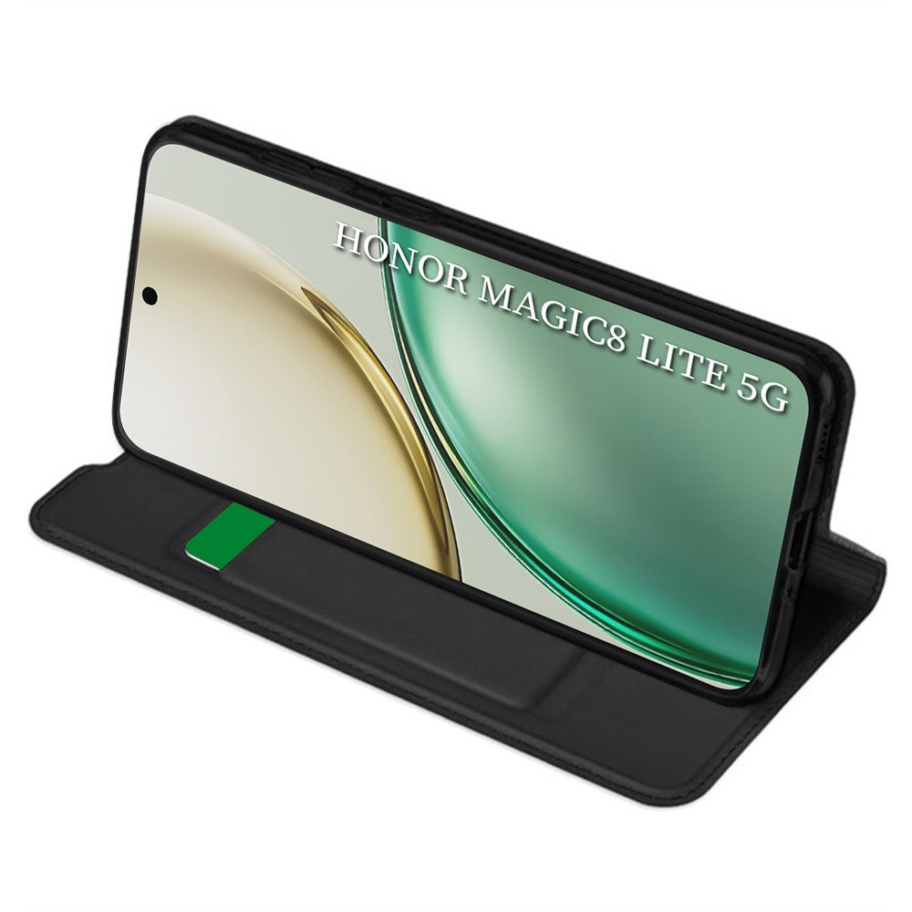 Hülle für Honor Magic8 Lite, Techsuit, Magskin Book, Schwarz