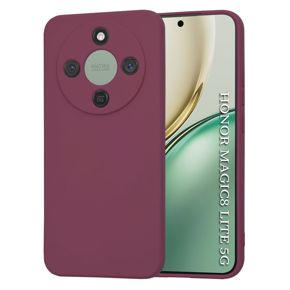 Hülle für Honor Magic8 Lite, Techsuit, SoftFlex, Kirschrot