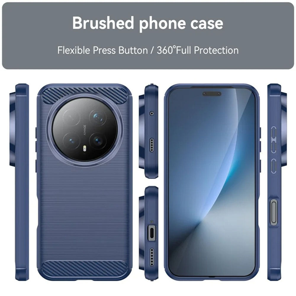 Hülle für Honor Magic8 Pro, Techsuit, Carbon, Blau