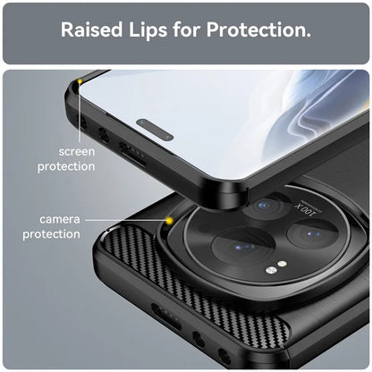 Hülle für Honor X5b, Techsuit, Carbon, Schwarz