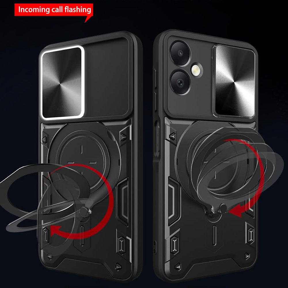 Hülle für Honor X7c / 200 Smart, Techsuit, CamGuard Pro, Schwarz