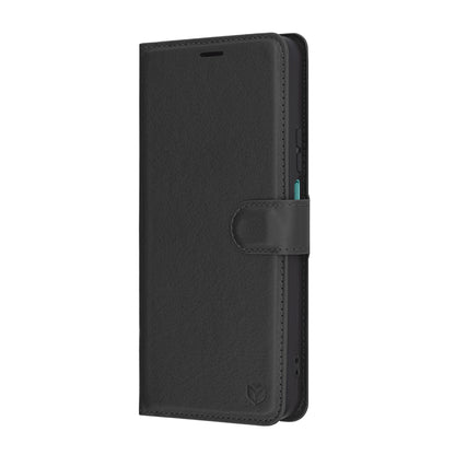 Hülle für Honor X7c / 200 Smart, Techsuit, Leder-Folio, Schwarz