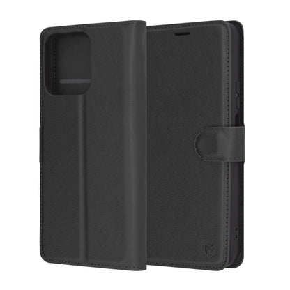 Hülle für Honor X7c / 200 Smart, Techsuit, Leder-Folio, Schwarz